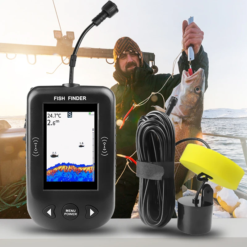 Fish Finder Portable - Erchang XF03 Fischfinder 45 Grad 100M