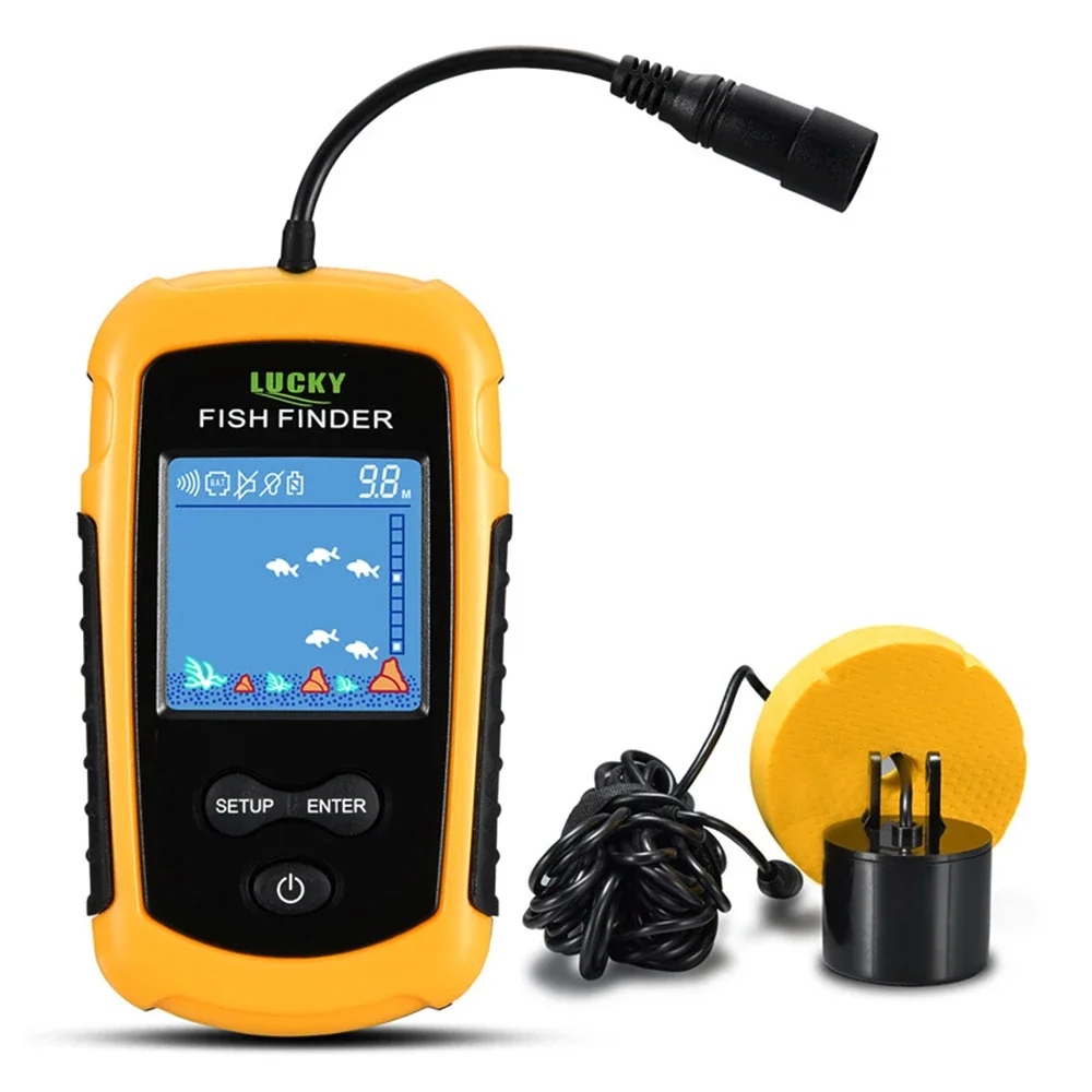 Fish Finder Portable - Lucky LCD-Farbbildschirm, tragbar, kabelgebunden, Fischfinder, 100