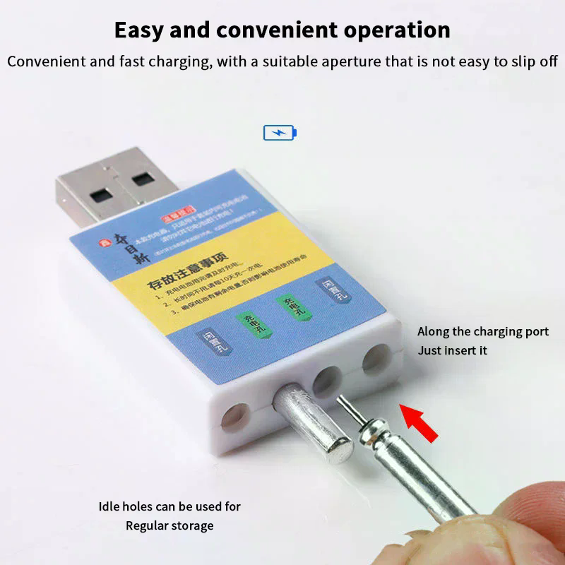 Fish Finder Charger - Wiederaufladbarer Float-Akku CR425 USB-Ladegerät Ladezubehör Angeln