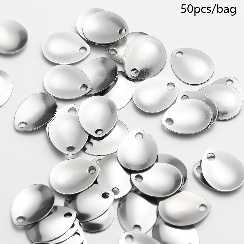 Bite Alarm - 50 Stück Silber glatt Nickel Pailletten
